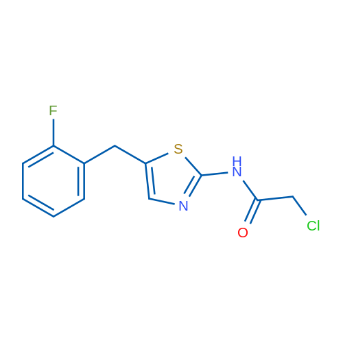 2-Chloro-N-(5-(2-fluorobenzyl)thiazol-2-yl)acetamide 1g
