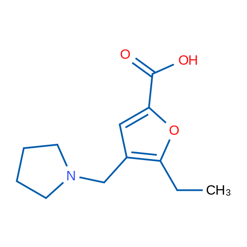 5-Ethyl-4-(pyrrolidin-1-ylmethyl)furan-2-carboxylic acid 1g