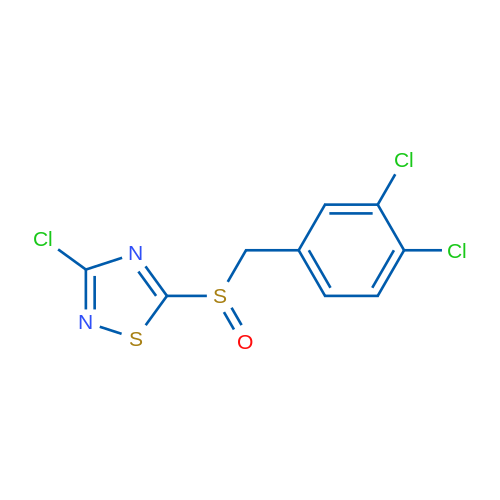 3-Chloro-5-((3,4-dichlorobenzyl)sulfinyl)-1,2,4-thiadiazole 1g