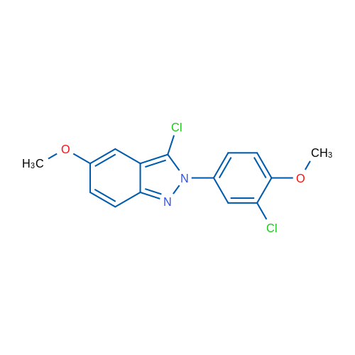 3-Chloro-2-(3-chloro-4-methoxyphenyl)-5-methoxy-2H-indazole 1g