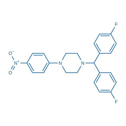 1-(Bis(4-fluorophenyl)methyl)-4-(4-nitrophenyl)piperazine 1g