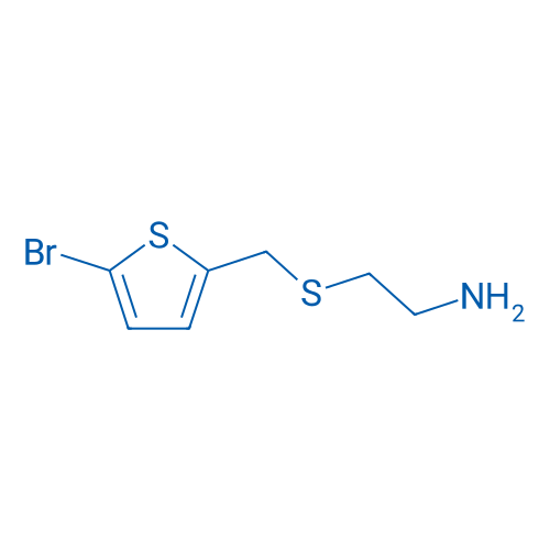 2-(((5-Bromothiophen-2-yl)methyl)thio)ethan-1-amine 100mg