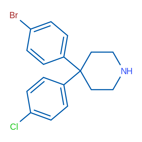 4-(4-Bromophenyl)-4-(4-chlorophenyl)piperidine 1g