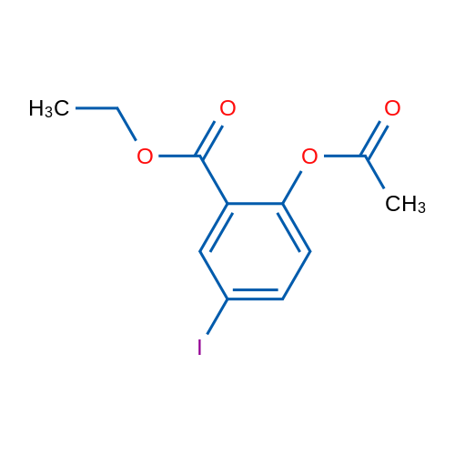 Ethyl 2-acetoxy-5-iodobenzoate 1g