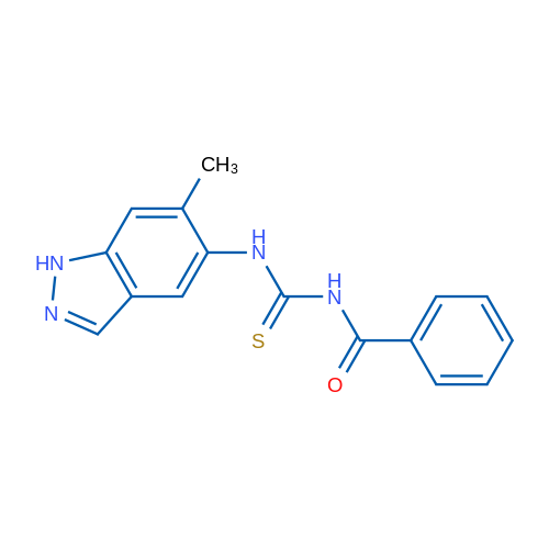 1-Benzoyl-3-(6-methyl-1H-indazol-5-yl)thiourea 1g