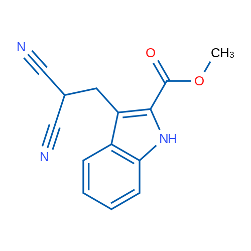 Methyl 3-(2,2-dicyanoethyl)-1H-indole-2-carboxylate 1g