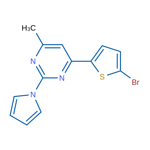 4-(5-Bromothiophen-2-yl)-6-methyl-2-(1H-pyrrol-1-yl)pyrimidine 1g