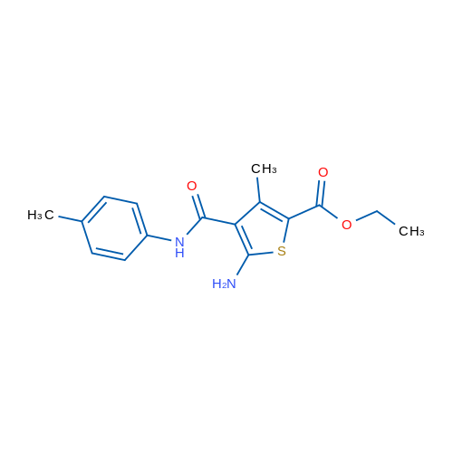 Ethyl 5-amino-3-methyl-4-(p-tolylcarbamoyl)thiophene-2-carboxylate 1g