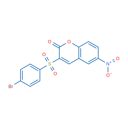 3-(4-Bromobenzenesulfonyl)-6-nitro-2H-chromen-2-one 1g
