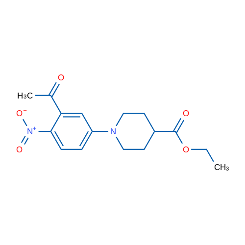 Ethyl 1-(3-acetyl-4-nitrophenyl)piperidine-4-carboxylate 1g