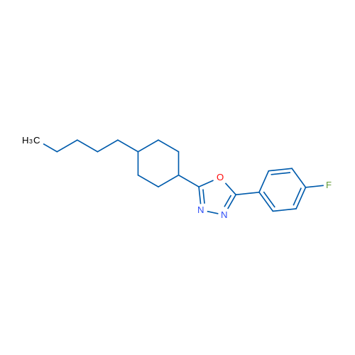 2-(4-Fluorophenyl)-5-(4-pentylcyclohexyl)-1,3,4-oxadiazole 1g