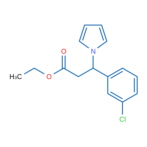 Ethyl 3-(3-chlorophenyl)-3-(1H-pyrrol-1-yl)propanoate 1g