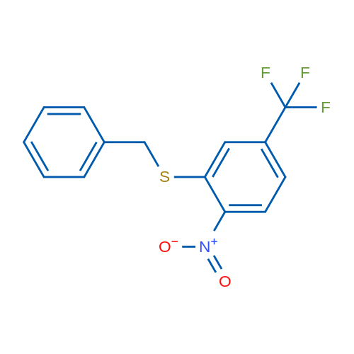 2-(Benzylsulfanyl)-1-nitro-4-(trifluoromethyl)benzene 1g