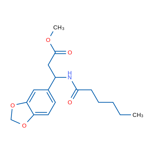 Methyl 3-(2H-1,3-benzodioxol-5-yl)-3-hexanamidopropanoate 1g