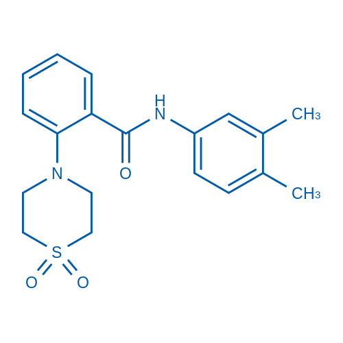 N-(3,4-Dimethylphenyl)-2-(1,1-dioxidothiomorpholino)benzamide 25mg