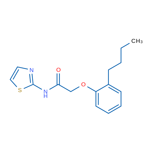 2-(2-Butylphenoxy)-N-(1,3-thiazol-2-yl)acetamide 1g