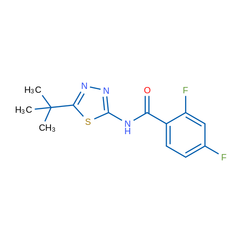 N-(5-tert-Butyl-1,3,4-thiadiazol-2-yl)-2,4-difluorobenzamide 1g