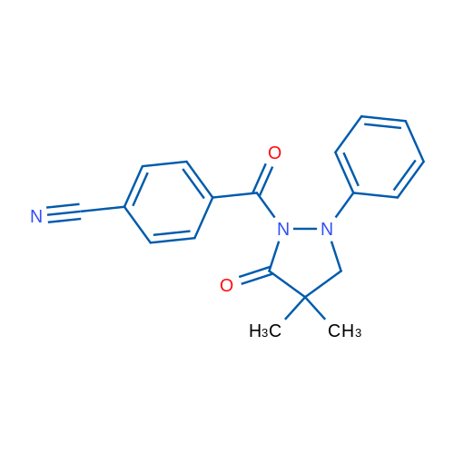 4-(4,4-Dimethyl-5-oxo-2-phenylpyrazolidine-1-carbonyl)benzonitrile 1g