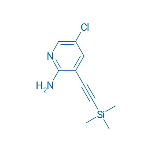 5-Chloro-3-((trimethylsilyl)ethynyl)pyridin-2-amine 250mg
