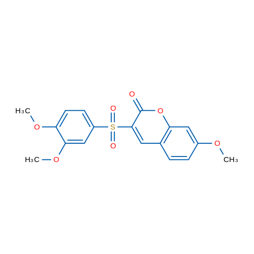 3-(3,4-Dimethoxybenzenesulfonyl)-7-methoxy-2H-chromen-2-one 1g
