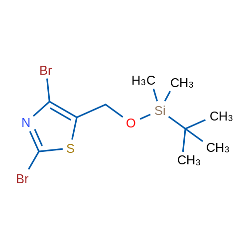 2,4-Dibromo-5-(((tert-butyldimethylsilyl)oxy)methyl)thiazole 1g