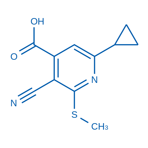3-Cyano-6-cyclopropyl-2-(methylthio)isonicotinic acid 100mg
