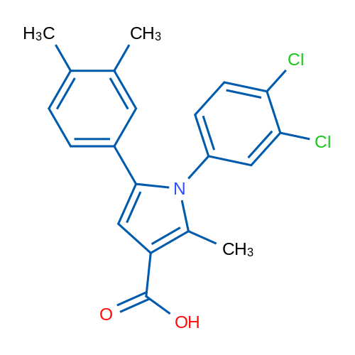 1-(3,4-DIchlorophenyl)-5-(3,4-dimethylphenyl)-2-methyl-1h-pyrrole-3-carboxylic acid 1g