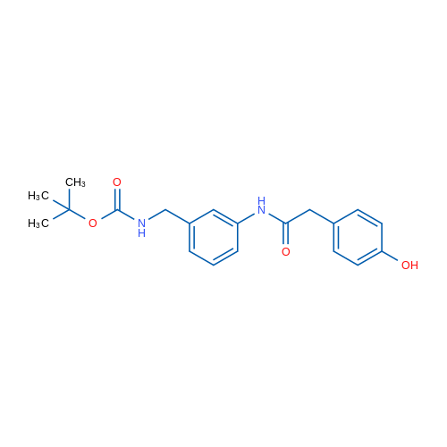 tert-Butyl 3-(2-(4-hydroxyphenyl)acetamido)benzylcarbamate 5g
