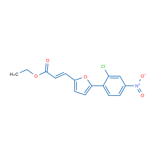 Ethyl 3-(5-(2-chloro-4-nitrophenyl)furan-2-yl)acrylate 1g