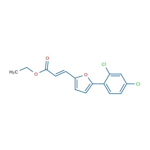 Ethyl 3-(5-(2,4-dichlorophenyl)furan-2-yl)acrylate 1g