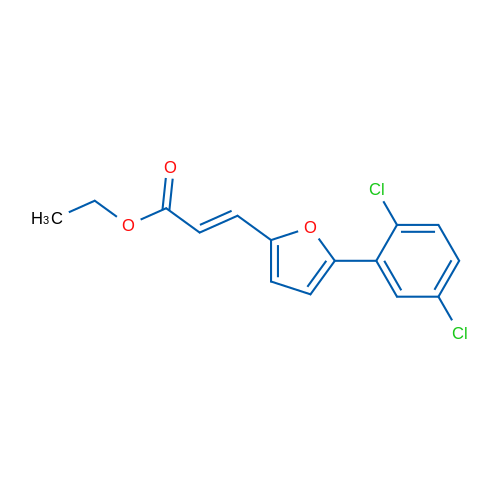 Ethyl 3-(5-(2,5-dichlorophenyl)furan-2-yl)acrylate 1g