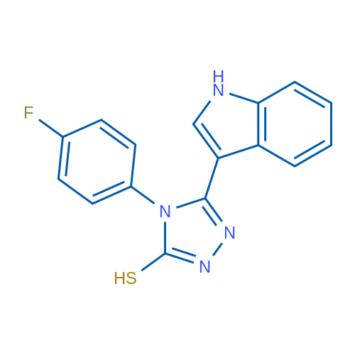 4-(4-fluorophenyl)-5-(1{H}-indol-3-yl)-4{H}-1,2,4-triazole-3-thiol 5g