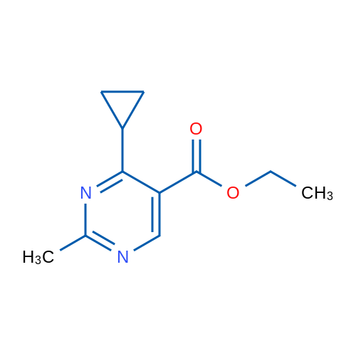 Ethyl-2-methyl-4-cyclopropyl-5-pyrimidine carboxylate 1g
