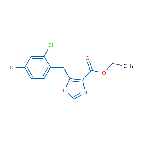 Ethyl 5-(2,4-dichlorobenzyl)oxazole-4-carboxylate 1g