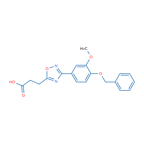 3-(3-(4-(Benzyloxy)-3-methoxyphenyl)-1,2,4-oxadiazol-5-yl)propanoic acid 1g