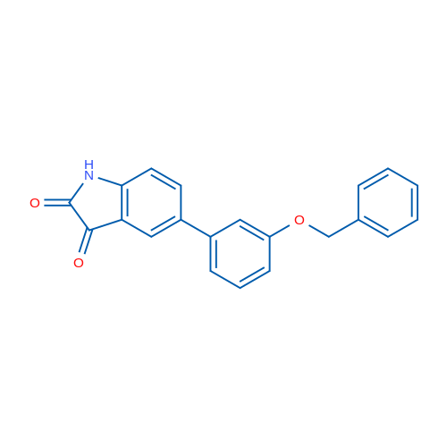 5-(3-(Benzyloxy)phenyl)indoline-2,3-dione 1g