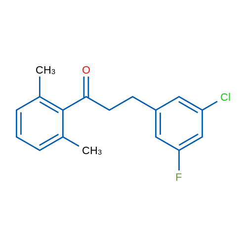 3-(3-Chloro-5-fluorophenyl)-2',6'-dimethylpropiophenone 1g