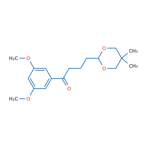 3',5'-Dimethoxy-4-(5,5-dimethyl-1,3-dioxan-2-yl)butyrophenone 1g