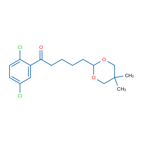 2',5'-Dichloro-5-(5,5-dimethyl-1,3-dioxan-2-yl)valerophenone 1g