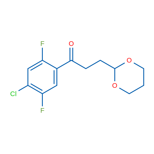 4'-Chloro-2',5'-difluoro-3-(1,3-dioxan-2-yl)-propiophenone 1g