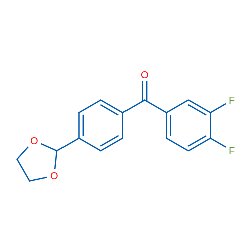 3,4-Difluoro-4'-(1,3-dioxolan-2-yl)benzophenone 1g