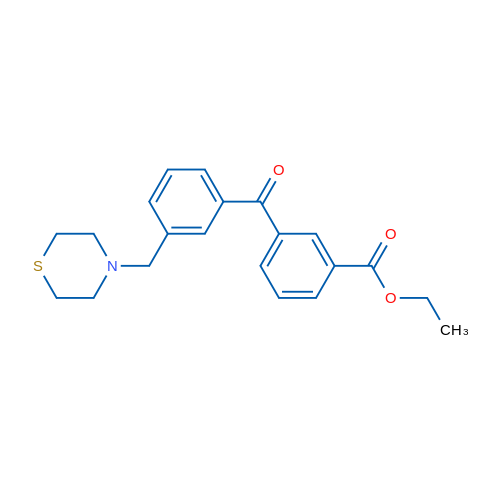 3-Carboethoxy-3'-thiomorpholinomethyl benzophenone 1g