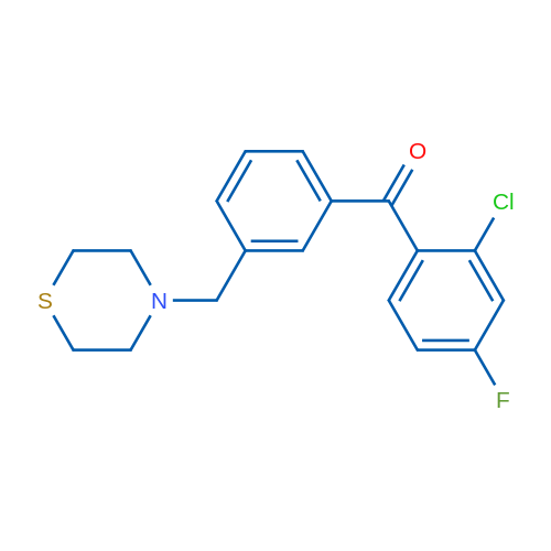 2-Chloro-4-fluoro-3'-thiomorpholinomethyl benzophenone 1g