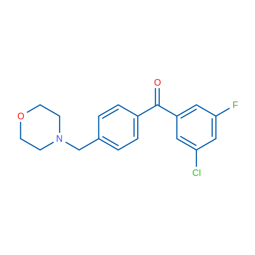 3-Chloro-5-fluoro-4'-morpholinomethyl benzophenone 1g