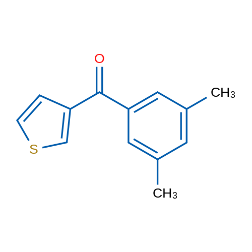 3-(3,5-Dimethylbenzoyl)thiophene 1g