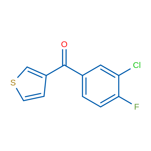3-(3-Chloro-4-fluorobenzoyl)thiophene 1g