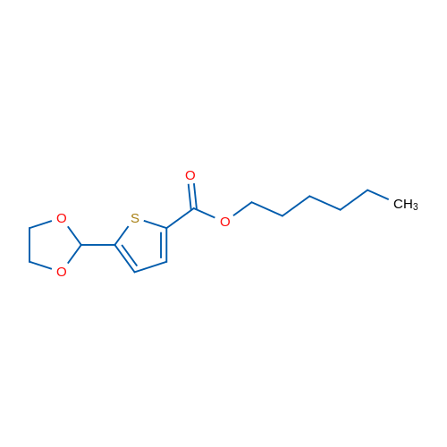 Hexyl 5-(1,3-Dioxolan-2-yl)-2-thiophenecarboxylate 5g