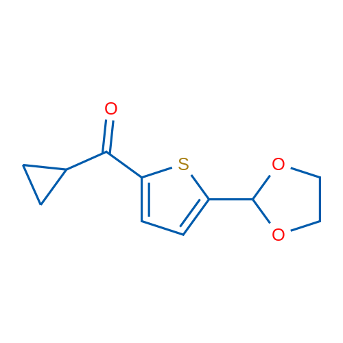 Cyclopropyl 5-(1,3-dioxolan-2-yl)-2-thienyl ketone 1g