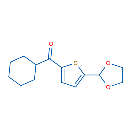Cyclohexyl 5-(1,3-dioxolan-2-yl)-2-thienyl ketone 1g