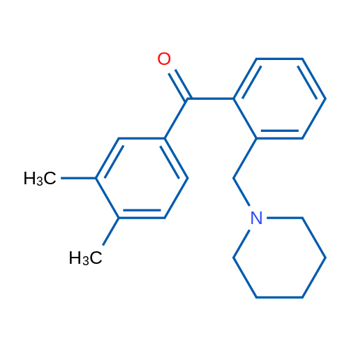 3',4'-Dimethyl-2-piperidinomethyl benzophenone 1g